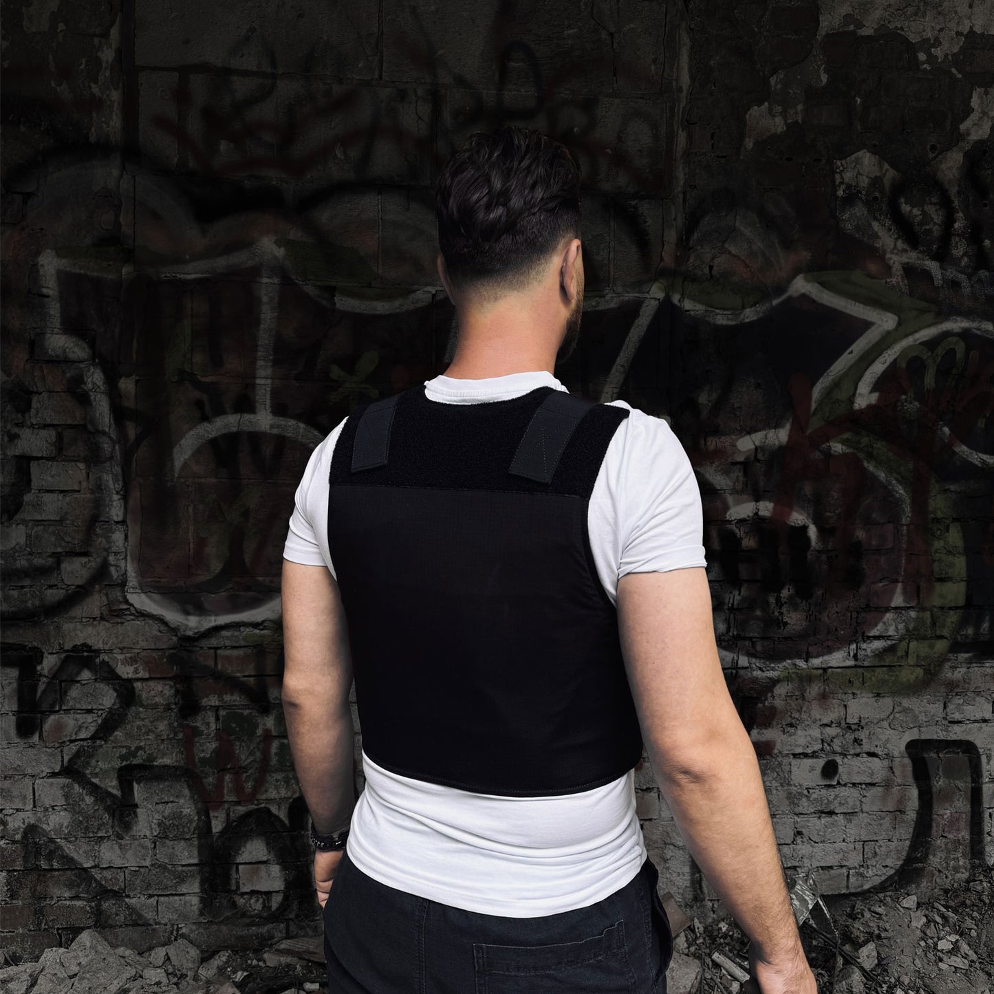 Skjult skudsikker vest – sort