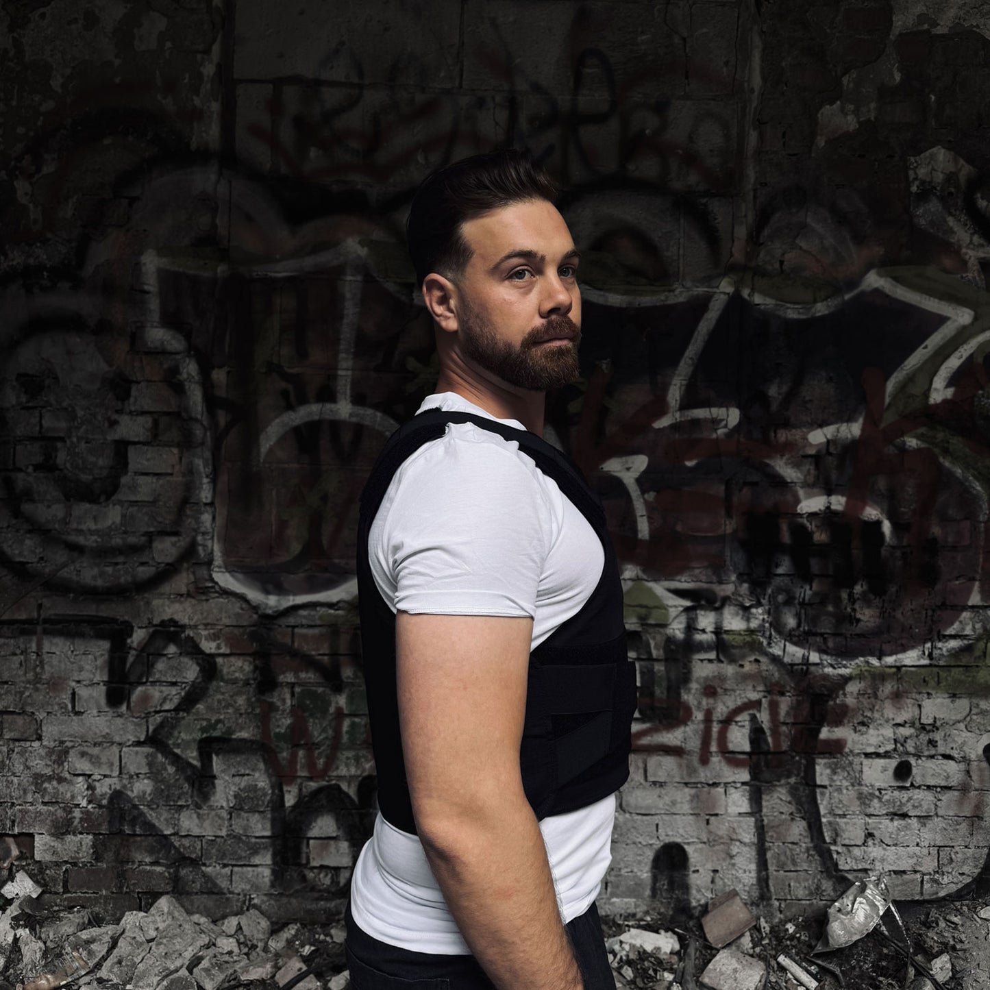 Skjult skudsikker vest – sort