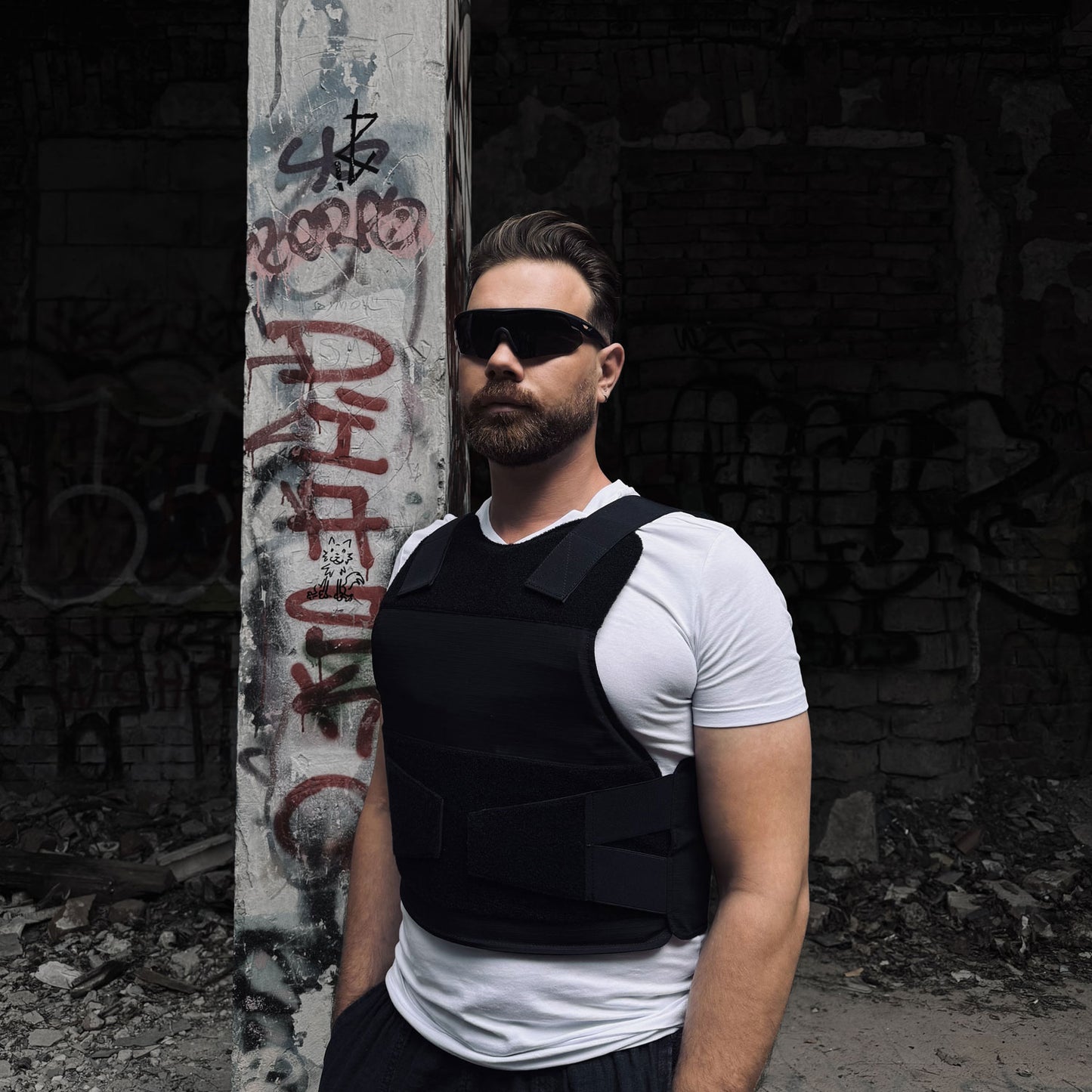 Skjult skudsikker vest – sort