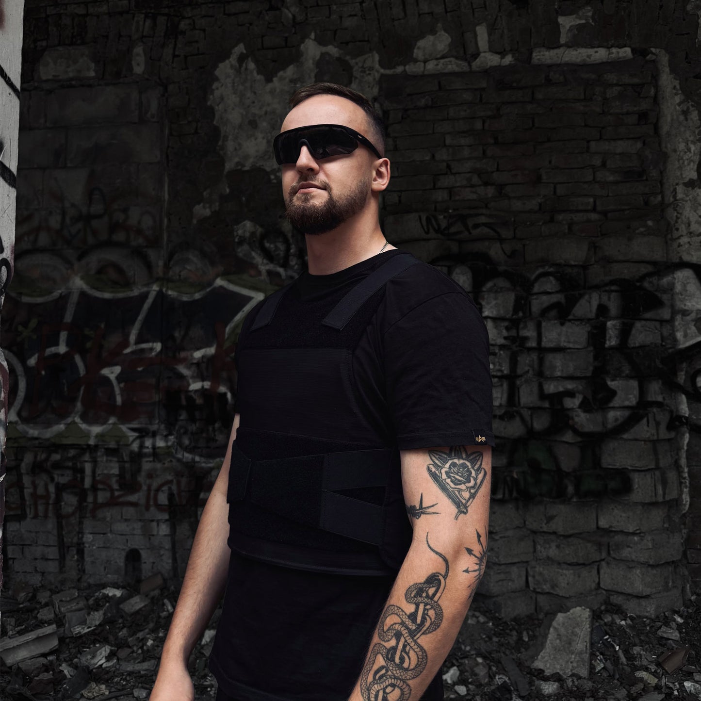 Skjult skudsikker vest – sort
