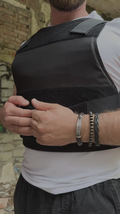 Skjult skudsikker vest – sort